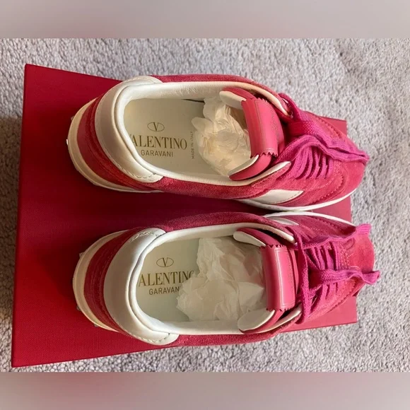 Valentino Pink/White Women’s Sneakers - Picture 14 of 16